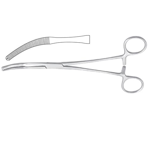 Mikulicz Peritoneal Curved Forceps - 1x2 Teeth, 20 cm (8 inches)