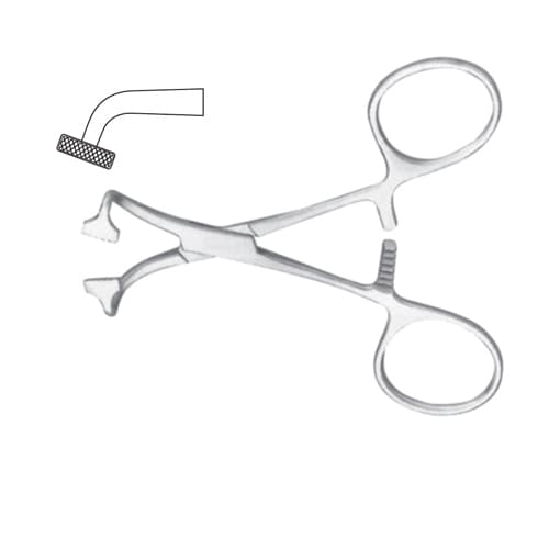 Stainless Steel Non-Perforating Towel Clamp - 10 cm (4 Inches)