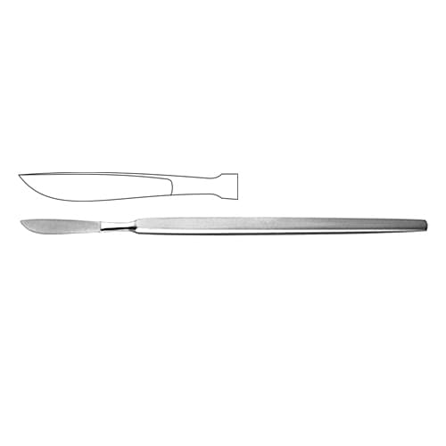 Dieffenbach Dissecting and Operating Knife with Metal Handle, 17 cm - 6 3/4"