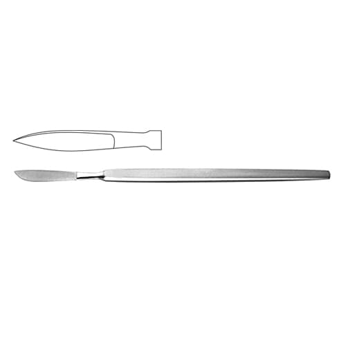 Dieffenbach Dissecting Knife / Operating Knife with Metal Handle - 17 cm (6 3/4 Inches)