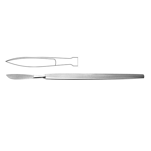 Dieffenbach Dissecting and Operating Knife with Metal Handle - 17cm (6 3/4")