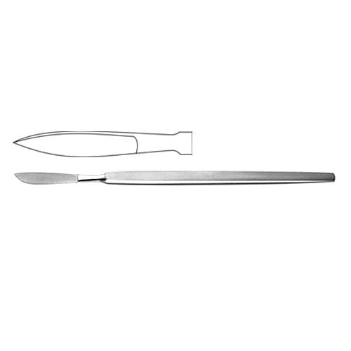 Premium Dieffenbach Dissecting Knife with Metal Handle - 17 cm