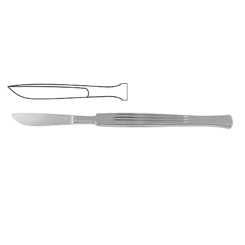 Precision Surgical Dissecting and Operating Knife with Bellied Blade - 14 cm