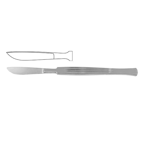 Precision Dissecting and Operating Knife with Bellied Blade - 14 cm - Stainless Steel