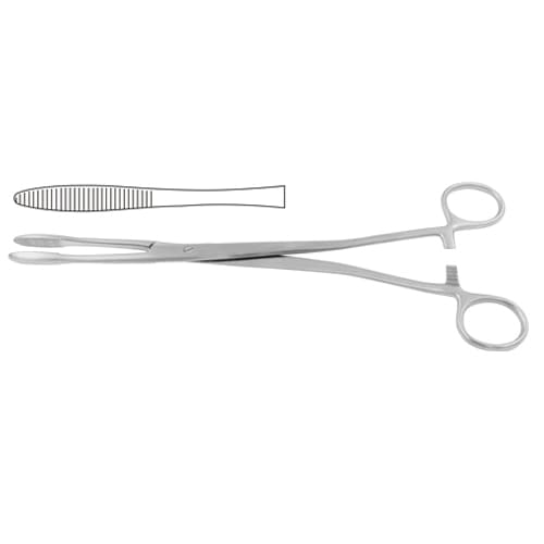 Collin Dressing Forceps - Straight 25.5 cm (10 inches) Stainless Steel Surgical Tool