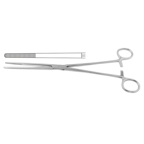 Bozemann Sponge Holding Forceps, Straight, 26 cm - Stainless Steel