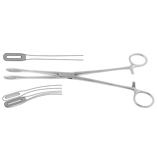 Premium Foerster Sponge Holding Forceps - Curved, 24.5 cm (9 3/4 inches)