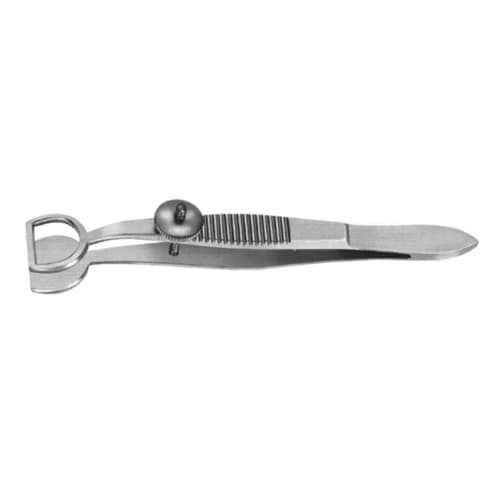 Wies Chalazion Forcep with Grooved Upper Jaw, 9.5 cm (3 3/4")
