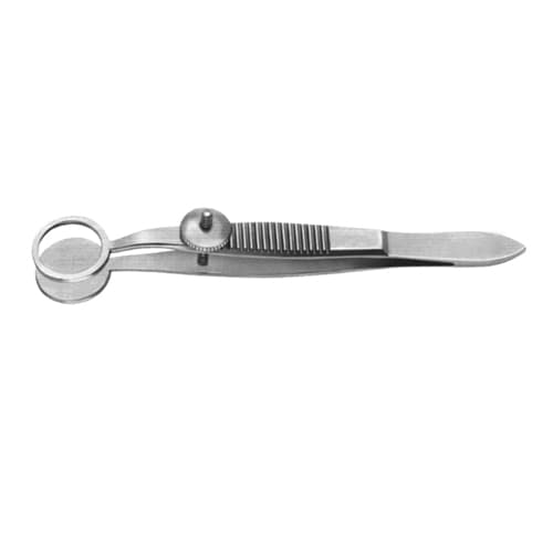 Premium Hunt Chalazion Forceps - Stainless Steel, 9.5 cm, Round Jaws