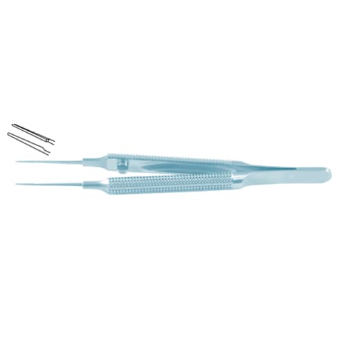 Tennant Curved Suture Tying Forceps with Guide Pin