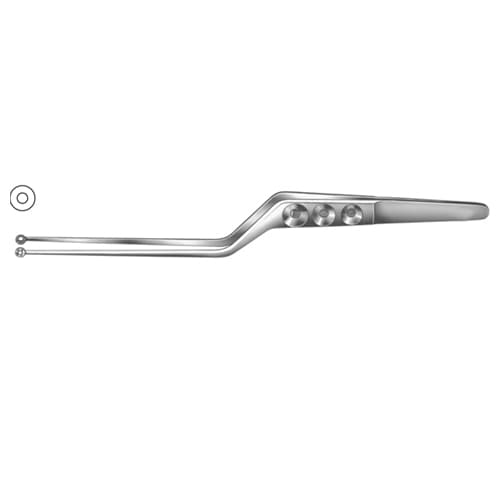 Yasargil Tumor Grasping Forceps - Bayonet Shaped, 3.0mm Tip, 22cm Length