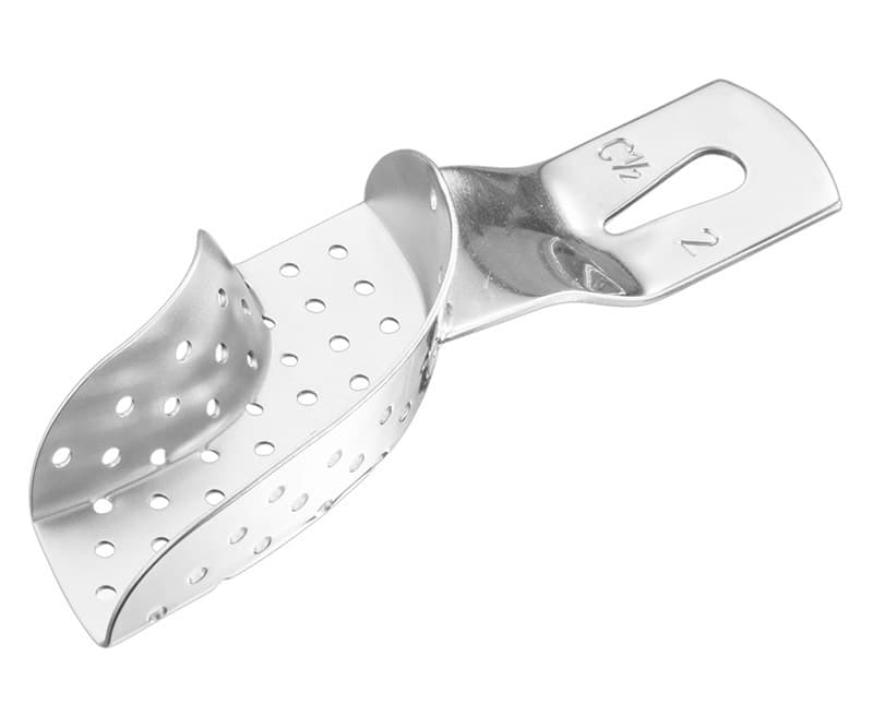Premium Partial Perforated Impression Tray - Size 2 (1/2 R)